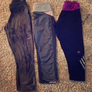 Nike Dri Fit & Adidas Capri (Exercise) Tights
